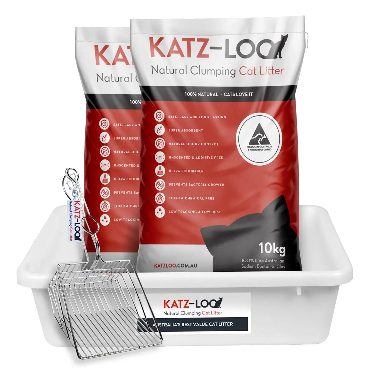 Katz-Pack Ultimate Starter Pack – Katz-Loo Natural Clumping Cat Litter
